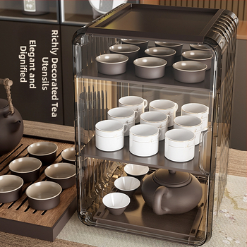 Ανθεκτική στη σκόνη θήκη για ποτήρια, φωτιστικό πολυτελείας για φλιτζάνια νερό, φλιτζάνι τσάι, ράφι για φλιτζάνια καφέ, κουτί αποθήκευσης για κούπες