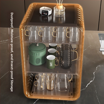 Ανθεκτική στη σκόνη θήκη για ποτήρια, φωτιστικό πολυτελείας για φλιτζάνια νερό, φλιτζάνι τσάι, ράφι για φλιτζάνια καφέ, κουτί αποθήκευσης για κούπες