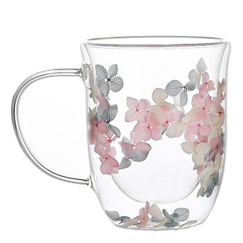 Majapidamises kasutatav kõrge borosilikaadist soojusisolatsiooniga tass, mahlatass, igavene lill, kahekihiline piimaklaas, kaasas kingitus, kõrge värviväärtusega klaas