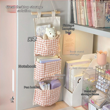 Χαριτωμένη κρεμαστή τσάντα από ύφασμα, κρεμαστή για τοίχο, κρεβάτι, φοιτητική εστία, τσάντα αποθήκευσης για διάφορα είδη, τσάντα αποθήκευσης βιβλίων για υπνοδωμάτιο