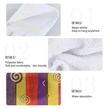 Spalvingas sūkurio raštas sugeriantis rankšluostis, rankšluostis indams, virtuvė, vonios kambarys, tualetas, tinkamas kabinti