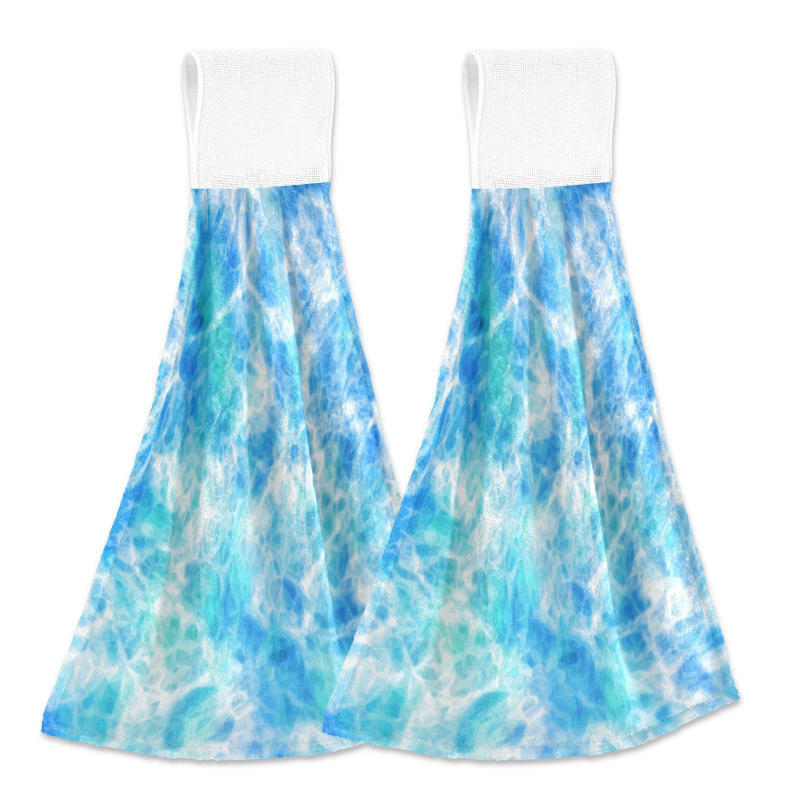 Spalvingas sūkurio raštas sugeriantis rankšluostis, rankšluostis indams, virtuvė, vonios kambarys, tualetas, tinkamas kabinti