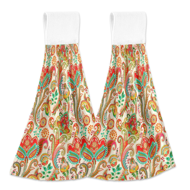 Spalvingas sūkurio raštas sugeriantis rankšluostis, rankšluostis indams, virtuvė, vonios kambarys, tualetas, tinkamas kabinti