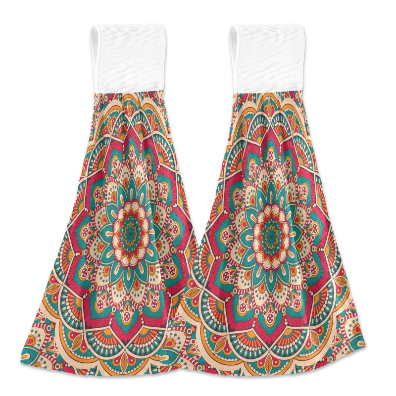 Spalvingas sūkurio raštas sugeriantis rankšluostis, rankšluostis indams, virtuvė, vonios kambarys, tualetas, tinkamas kabinti