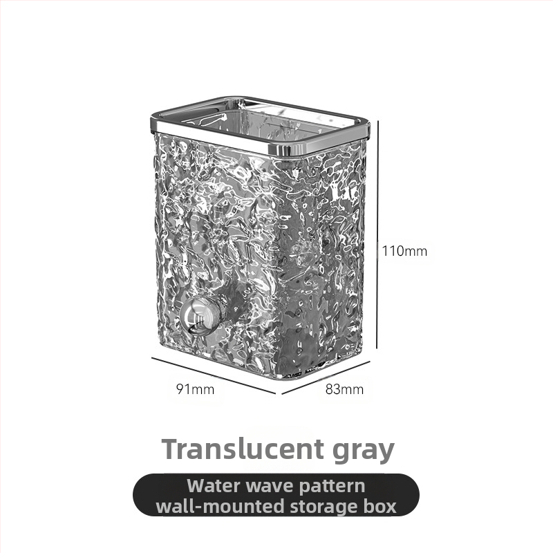 Кутия за съхранение с ледников мотив, кутия за съхранение на козметика в банята, неперфорирана, безшевна, за стенен монтаж, поставка за съхранение на дребни вещи