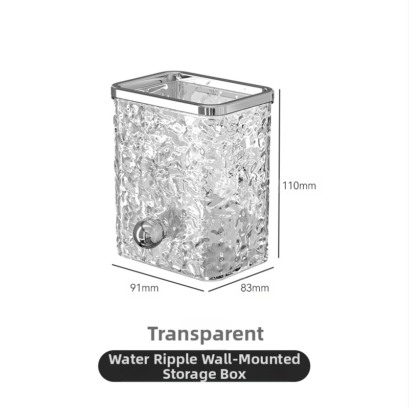Кутия за съхранение с ледников мотив, кутия за съхранение на козметика в банята, неперфорирана, безшевна, за стенен монтаж, поставка за съхранение на дребни вещи