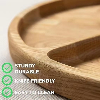 Puidust poolitatud õhtusöögitaldrik akaatsiapuust taldrik majapidamise õhtusöögitaldrik kõrge iluväärtusega beebialus elutoa laua suupisted kuivatatud puuviljataldrik