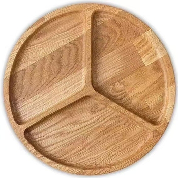 Puidust poolitatud õhtusöögitaldrik akaatsiapuust taldrik majapidamise õhtusöögitaldrik kõrge iluväärtusega beebialus elutoa laua suupisted kuivatatud puuviljataldrik