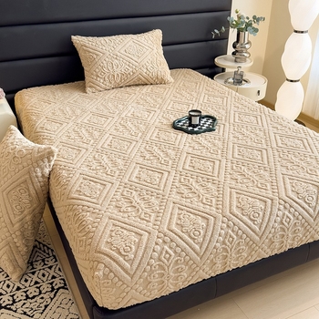 Tarpvalstybinis europietiško stiliaus žieminis sutirštintas raižytas vilnos lovos užtiesalas, žakardo bokšto vilnos lovos užtiesalas, „Simmons“ čiužinio apsauginis užvalkalas užsienio prekybai