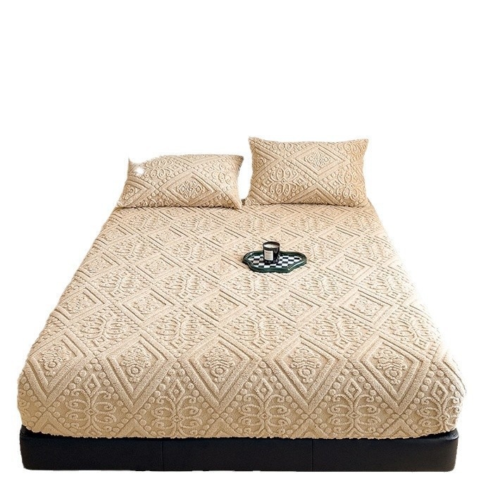 Tarpvalstybinis europietiško stiliaus žieminis sutirštintas raižytas vilnos lovos užtiesalas, žakardo bokšto vilnos lovos užtiesalas, „Simmons“ čiužinio apsauginis užvalkalas užsienio prekybai