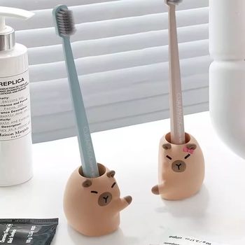 Kūrybingos poros vonios kambario neperforuotas dantų šepetėlių laikiklis, laikymo lentynėlė, mielas dantų laikymo dantų pastos laikiklis, veido valiklio laikiklis