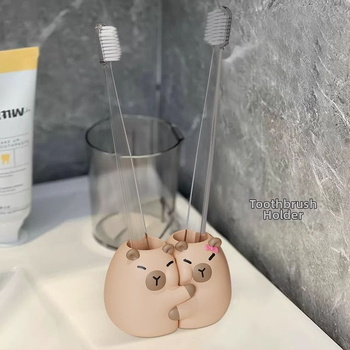 Kūrybingos poros vonios kambario neperforuotas dantų šepetėlių laikiklis, laikymo lentynėlė, mielas dantų laikymo dantų pastos laikiklis, veido valiklio laikiklis