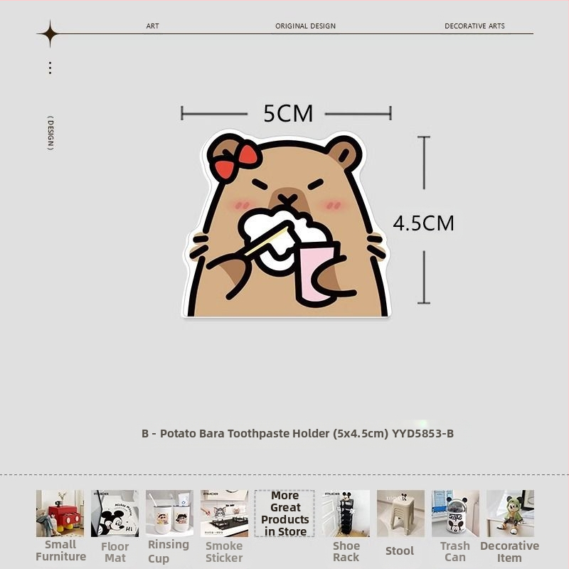 Kūrybingos poros vonios kambario neperforuotas dantų šepetėlių laikiklis, laikymo lentynėlė, mielas dantų laikymo dantų pastos laikiklis, veido valiklio laikiklis