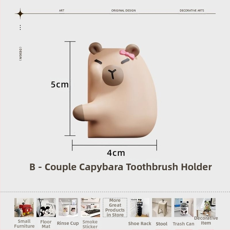 Kūrybingos poros vonios kambario neperforuotas dantų šepetėlių laikiklis, laikymo lentynėlė, mielas dantų laikymo dantų pastos laikiklis, veido valiklio laikiklis