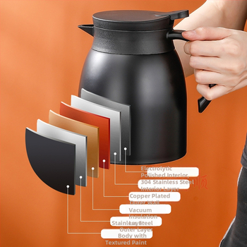 304 nerūdijančio plieno termosas su arbatos nutekėjimo kavos virduliu dvigubas vakuuminis virdulys 1,0 l termoso butelis viešbučio reikmenys