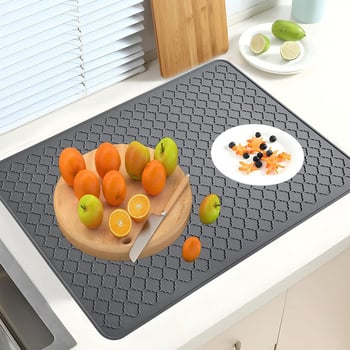 Трансгранична едрова голяма силиконова подложка за индукционна печка, устойчива на висока температура, проста подложка за отцеждане, подложка за маса, защитна подложка за индукционна печка