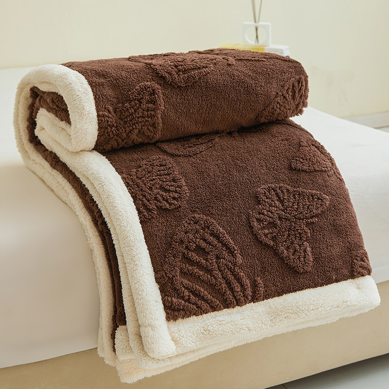 Διασυνοριακή σκανδιναβική χειμερινή κουβέρτα διπλής στρώσης από ταφτά, κάλυμμα παπλώματος, κάλυμμα κλιματισμού, κουβέρτα καναπέ-υπνακιού από μαλλί αρνιού