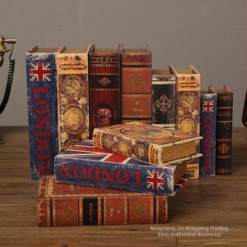 Vintage βιβλίο βιβλίο ψεύτικο βιβλίο αποθήκευση ταμείο μικρά στολίδια φως πολυτελή βιβλιοθήκη βιβλιοθήκη διακοσμήσεις βιβλίων