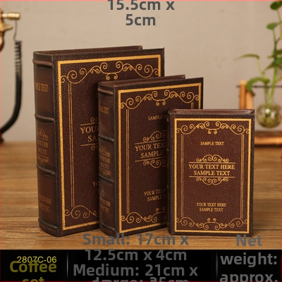 Vintage βιβλίο βιβλίο ψεύτικο βιβλίο αποθήκευση ταμείο μικρά στολίδια φως πολυτελή βιβλιοθήκη βιβλιοθήκη διακοσμήσεις βιβλίων