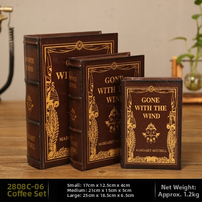 Vintage βιβλίο βιβλίο ψεύτικο βιβλίο αποθήκευση ταμείο μικρά στολίδια φως πολυτελή βιβλιοθήκη βιβλιοθήκη διακοσμήσεις βιβλίων