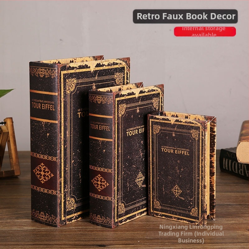 Vintage βιβλίο βιβλίο ψεύτικο βιβλίο αποθήκευση ταμείο μικρά στολίδια φως πολυτελή βιβλιοθήκη βιβλιοθήκη διακοσμήσεις βιβλίων