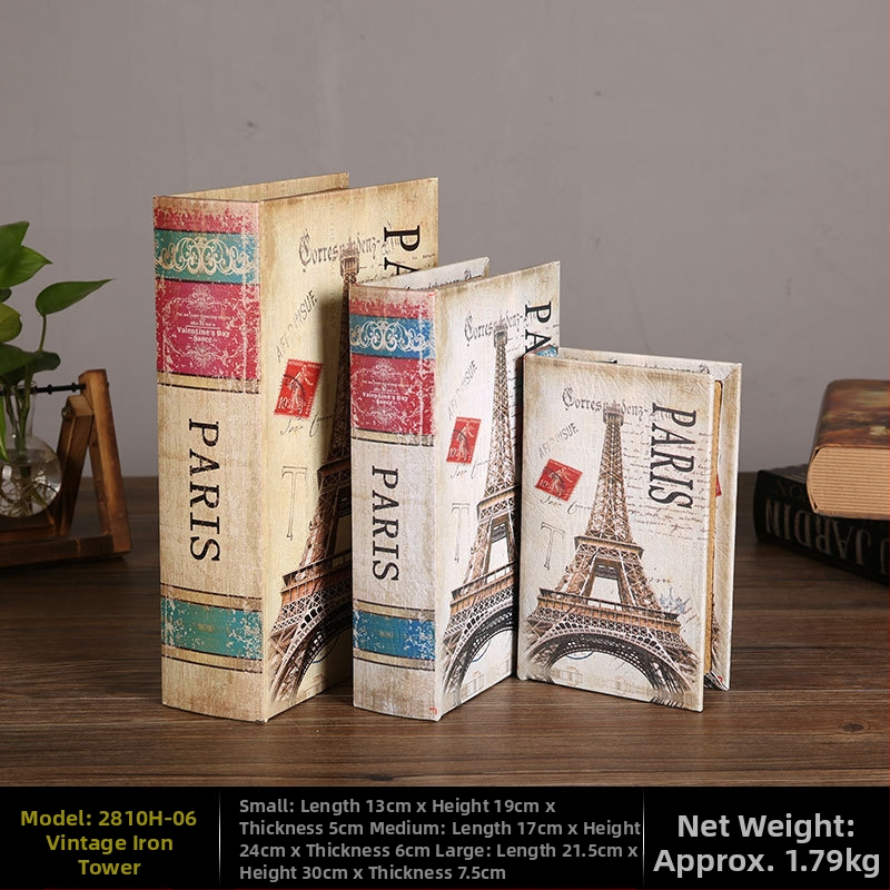 Vintage βιβλίο βιβλίο ψεύτικο βιβλίο αποθήκευση ταμείο μικρά στολίδια φως πολυτελή βιβλιοθήκη βιβλιοθήκη διακοσμήσεις βιβλίων