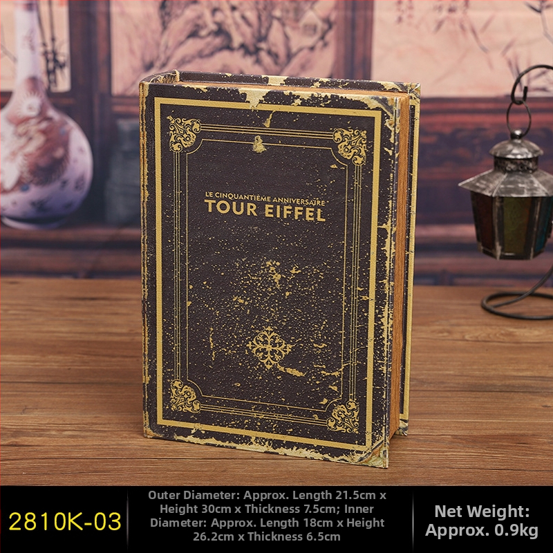 Vintage βιβλίο βιβλίο ψεύτικο βιβλίο αποθήκευση ταμείο μικρά στολίδια φως πολυτελή βιβλιοθήκη βιβλιοθήκη διακοσμήσεις βιβλίων