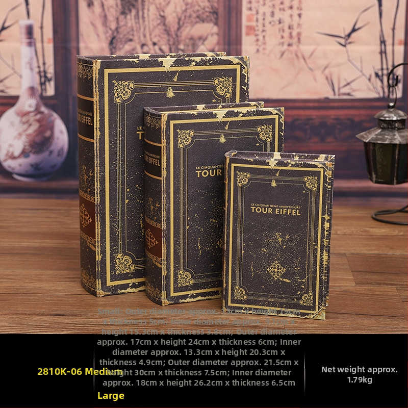 Vintage βιβλίο βιβλίο ψεύτικο βιβλίο αποθήκευση ταμείο μικρά στολίδια φως πολυτελή βιβλιοθήκη βιβλιοθήκη διακοσμήσεις βιβλίων