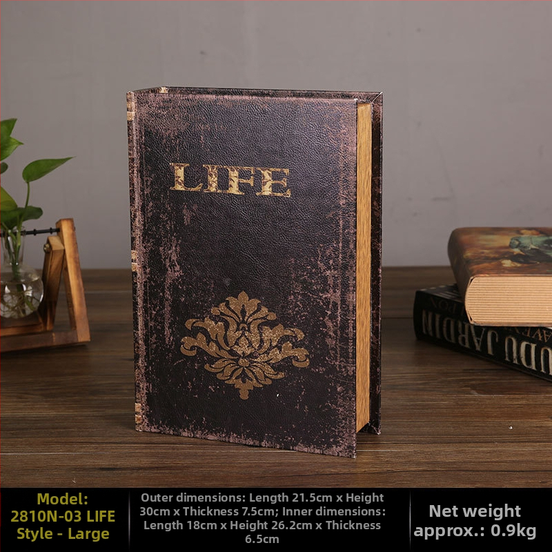 Vintage βιβλίο βιβλίο ψεύτικο βιβλίο αποθήκευση ταμείο μικρά στολίδια φως πολυτελή βιβλιοθήκη βιβλιοθήκη διακοσμήσεις βιβλίων