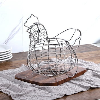 Buitinis kiaušinių konteineris tuščiaviduris krepšelis geležinis paprastas laikymo krepšelis namų apyvokos virtuvė svetainė kiaušinių narvelio laikymo lentynėlė