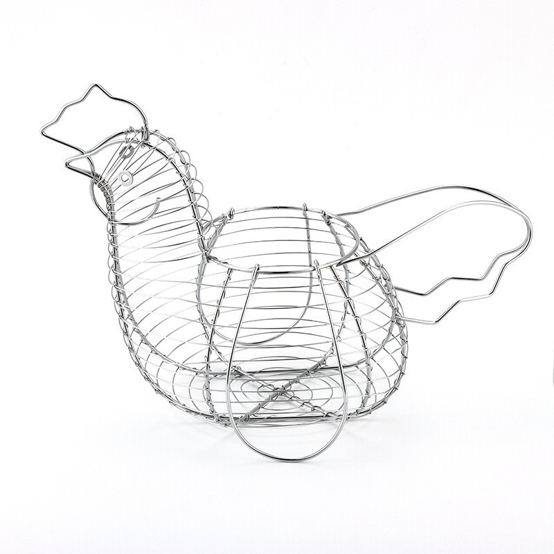 Buitinis kiaušinių konteineris tuščiaviduris krepšelis geležinis paprastas laikymo krepšelis namų apyvokos virtuvė svetainė kiaušinių narvelio laikymo lentynėlė