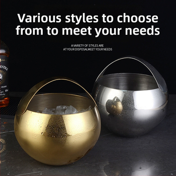 Кофа за лед от неръждаема стомана, кофа за лед, преносима кофа за бира, бар, KTV, изолация за бира и шампанско, кофа за лед, кофа от неръждаема стомана