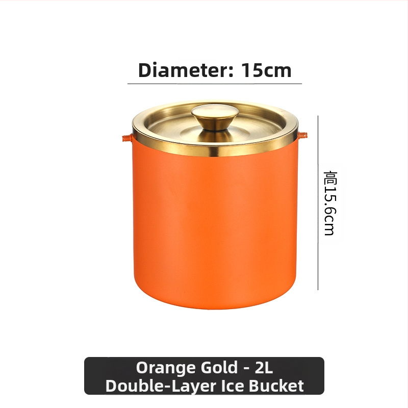 Кофа за лед от неръждаема стомана, кофа за лед, преносима кофа за бира, бар, KTV, изолация за бира и шампанско, кофа за лед, кофа от неръждаема стомана