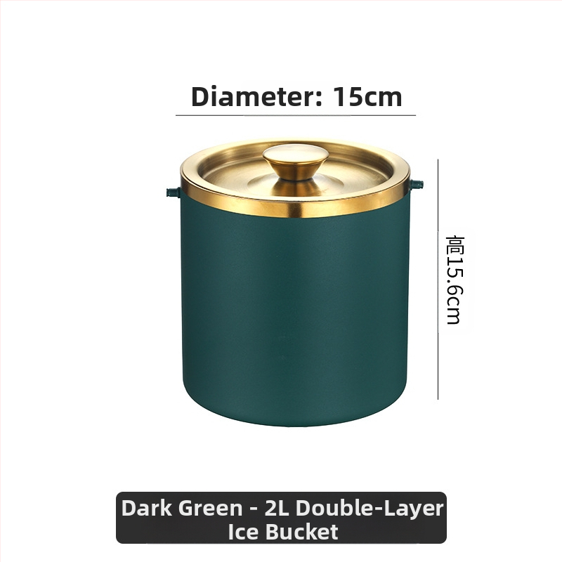 Кофа за лед от неръждаема стомана, кофа за лед, преносима кофа за бира, бар, KTV, изолация за бира и шампанско, кофа за лед, кофа от неръждаема стомана