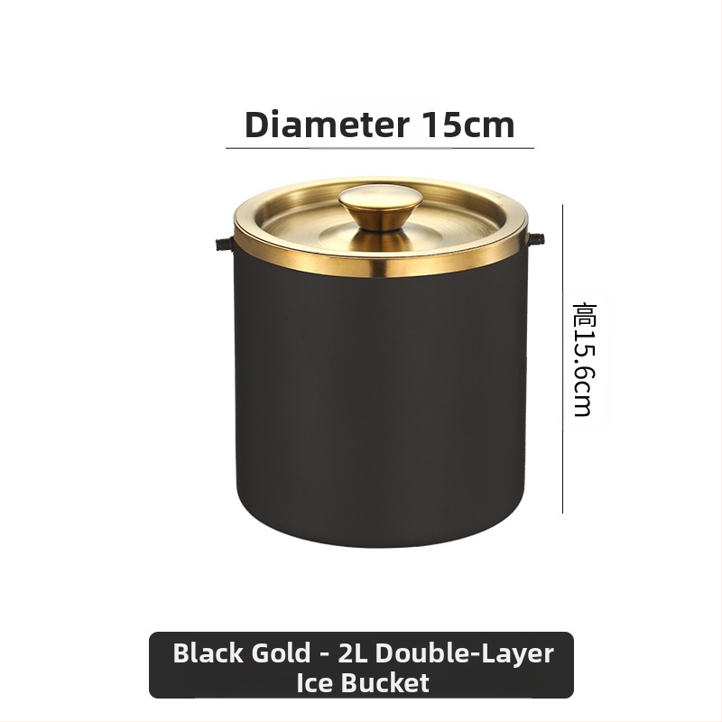 Кофа за лед от неръждаема стомана, кофа за лед, преносима кофа за бира, бар, KTV, изолация за бира и шампанско, кофа за лед, кофа от неръждаема стомана