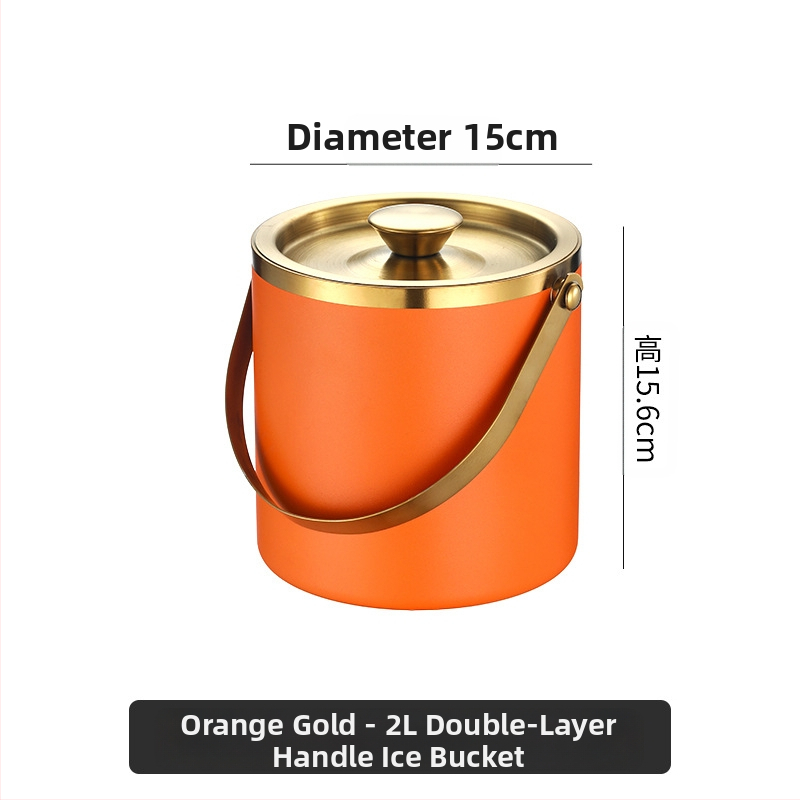 Кофа за лед от неръждаема стомана, кофа за лед, преносима кофа за бира, бар, KTV, изолация за бира и шампанско, кофа за лед, кофа от неръждаема стомана