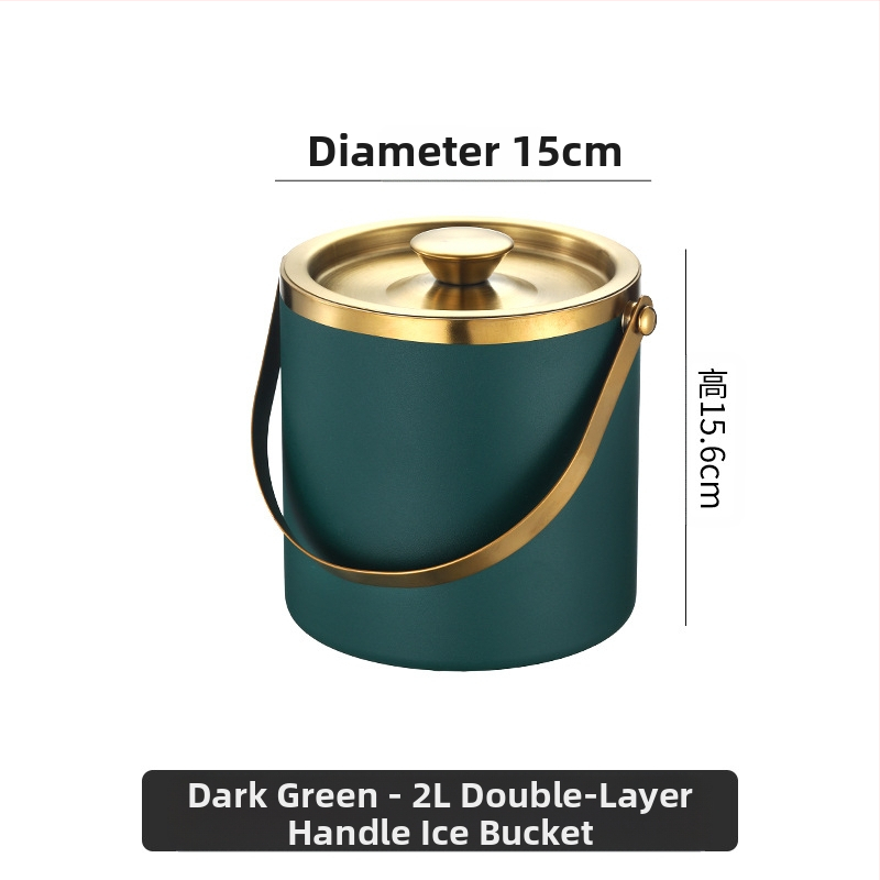 Кофа за лед от неръждаема стомана, кофа за лед, преносима кофа за бира, бар, KTV, изолация за бира и шампанско, кофа за лед, кофа от неръждаема стомана