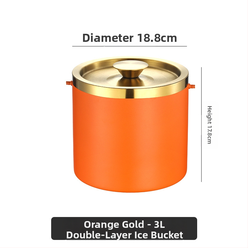 Кофа за лед от неръждаема стомана, кофа за лед, преносима кофа за бира, бар, KTV, изолация за бира и шампанско, кофа за лед, кофа от неръждаема стомана