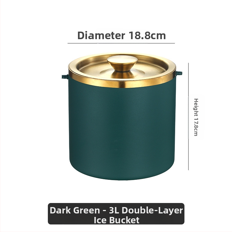 Кофа за лед от неръждаема стомана, кофа за лед, преносима кофа за бира, бар, KTV, изолация за бира и шампанско, кофа за лед, кофа от неръждаема стомана