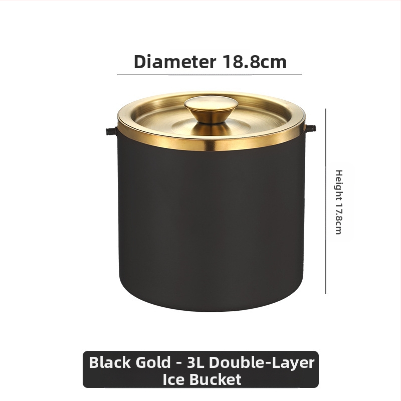 Кофа за лед от неръждаема стомана, кофа за лед, преносима кофа за бира, бар, KTV, изолация за бира и шампанско, кофа за лед, кофа от неръждаема стомана