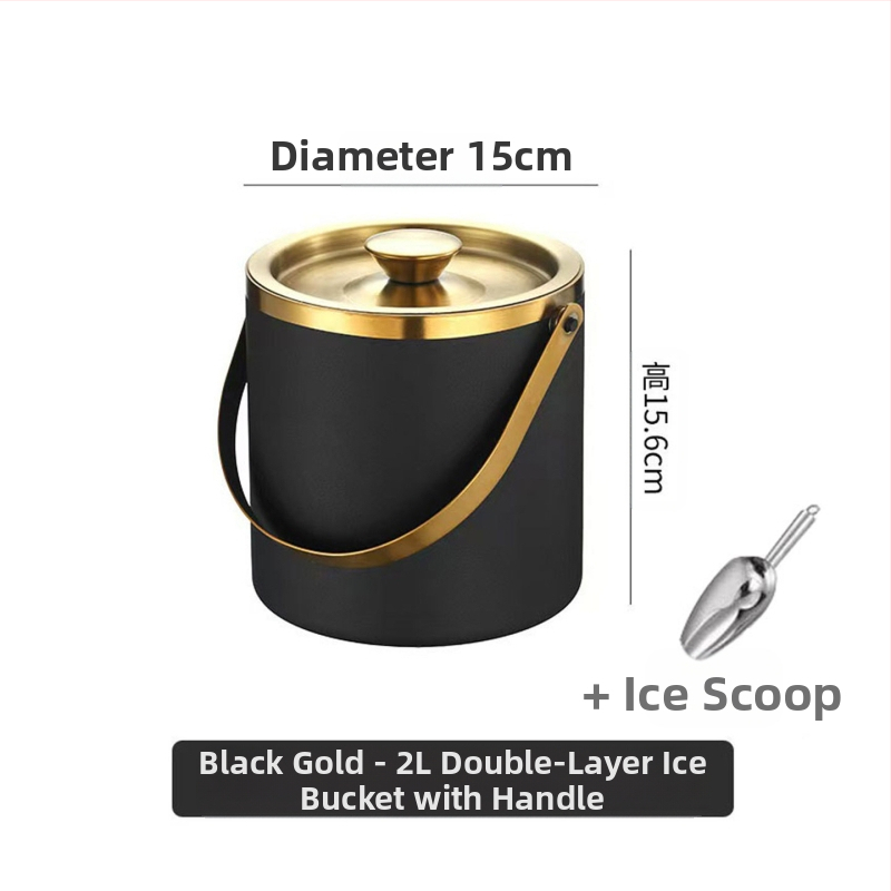 Кофа за лед от неръждаема стомана, кофа за лед, преносима кофа за бира, бар, KTV, изолация за бира и шампанско, кофа за лед, кофа от неръждаема стомана