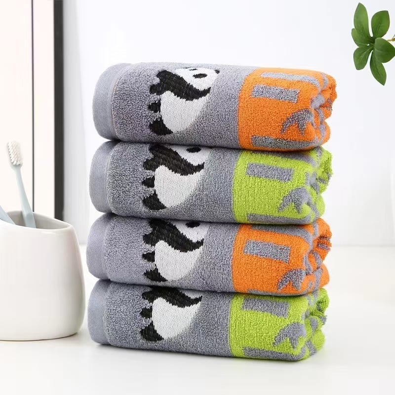 Gaoyang rūpnīcas krāsainā dzija panda bambusa šķiedras 130g biezs dvielis mīksts absorbējošs dvielis