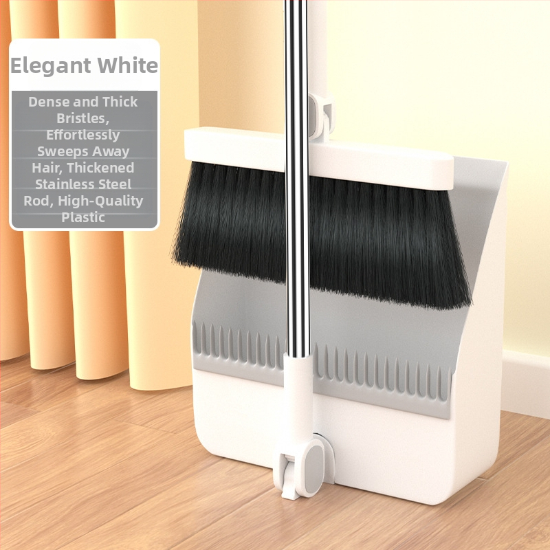 Magnetinė stora sulankstoma šluota, šiukšliadėžės rinkinys, kombinuotas buitinis grindų šepetys, trijų funkcijų, taupanti vietą