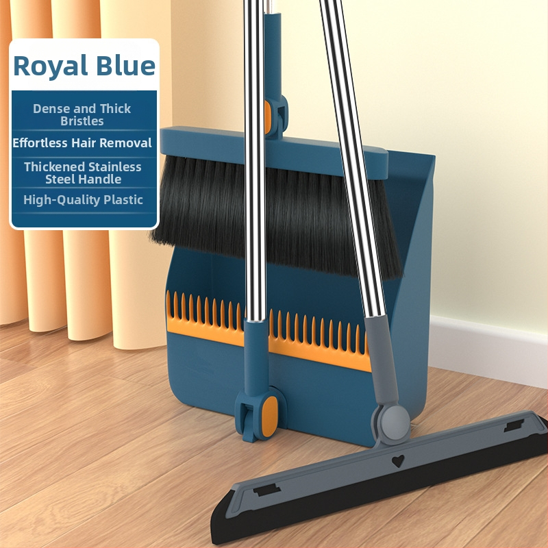 Magnetinė stora sulankstoma šluota, šiukšliadėžės rinkinys, kombinuotas buitinis grindų šepetys, trijų funkcijų, taupanti vietą