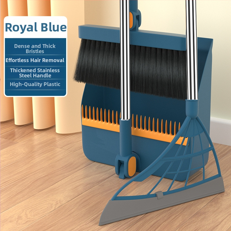 Magnetinė stora sulankstoma šluota, šiukšliadėžės rinkinys, kombinuotas buitinis grindų šepetys, trijų funkcijų, taupanti vietą