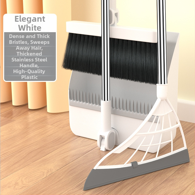 Magnetinė stora sulankstoma šluota, šiukšliadėžės rinkinys, kombinuotas buitinis grindų šepetys, trijų funkcijų, taupanti vietą