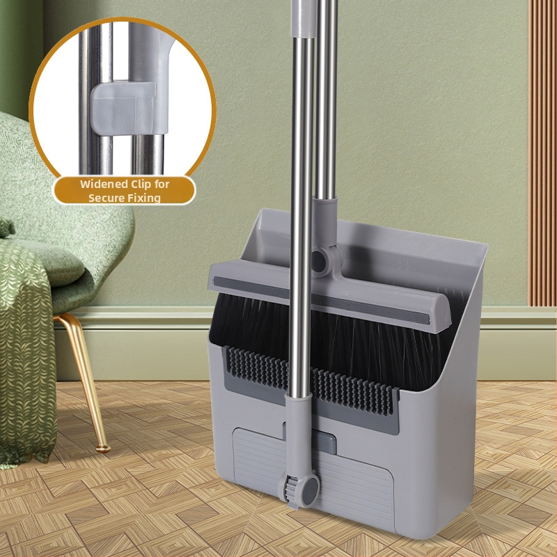 Magnetinė stora sulankstoma šluota, šiukšliadėžės rinkinys, kombinuotas buitinis grindų šepetys, trijų funkcijų, taupanti vietą
