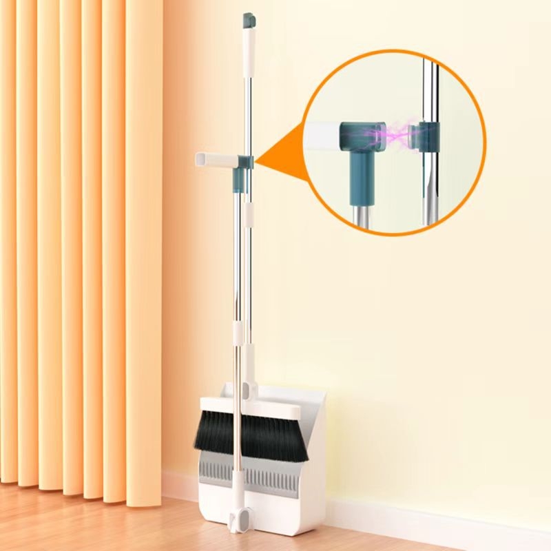 Magnetinė stora sulankstoma šluota, šiukšliadėžės rinkinys, kombinuotas buitinis grindų šepetys, trijų funkcijų, taupanti vietą