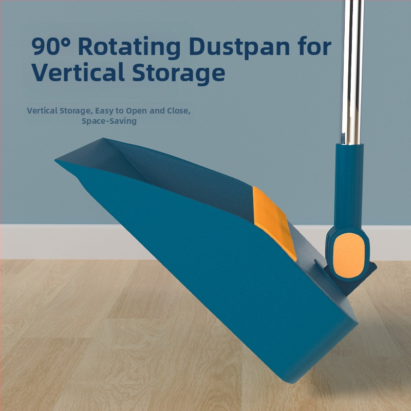 Magnetinė stora sulankstoma šluota, šiukšliadėžės rinkinys, kombinuotas buitinis grindų šepetys, trijų funkcijų, taupanti vietą