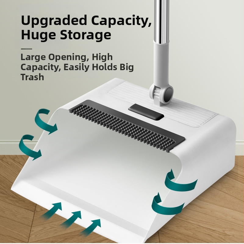 Magnetinė stora sulankstoma šluota, šiukšliadėžės rinkinys, kombinuotas buitinis grindų šepetys, trijų funkcijų, taupanti vietą